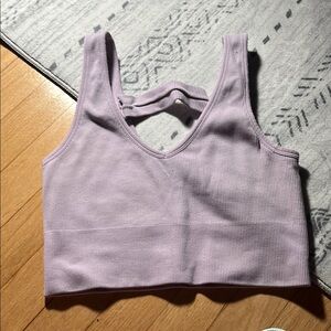 Lavender Ribbed Crop Top